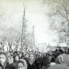 Первомайский парад в Томске. Толпа. 1957 г.