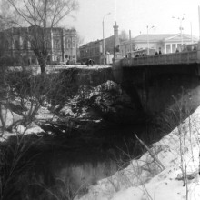 Вид на Каменный мост и магистрат. 1986 г.