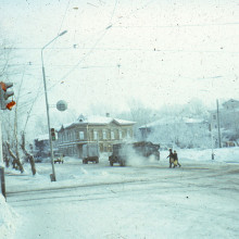 Зима в Томске. Площадь Батенькова. Начало 1980-х