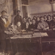 Урок в школе, предположительно 1930-е, г. Анжеро-Судженск