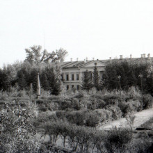 Новособорная площадь, вид на здание СФТИ, г.Томск, 1950-е г.г.