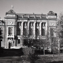 Проспект Ленина, Дом Офицеров и Пушкинский сквер, 1970-е годы, г. Томск