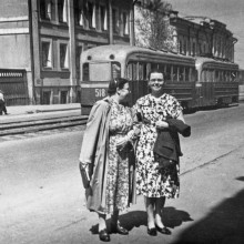 Трамвай на улице Розы Люксембург, г. Томск, 1958 год