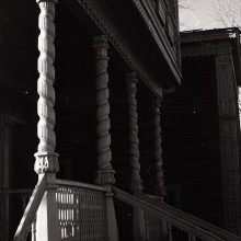 Проспект Ленина, дом №56 (улица Трифонова, 26). Жилой дом Семеновой, лестница. 1980-е. Г. Томск