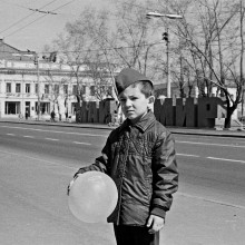 Площадь Революции, майские праздники, г. Томск. 2 мая, вторая половина 1970-х 