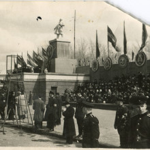 Митинг на первомайской демонстрации, г. Томск, начало 1950-х годов