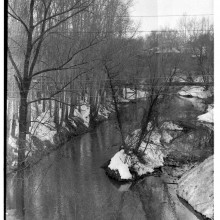 Вид на реку Ушайку с Каменного моста, г. Томск, 1993 год