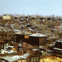 Вид с Воскресенской горы. Томск, 1986 год