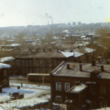 Вид с Воскресенской горы. Томск, 1986 год