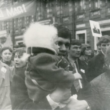Первый раз в жизни на демонстрации. 1971 год.