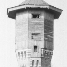 Водонапорная башня на набережной реки Томи, фрагмент. 1982 г.